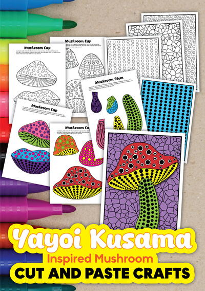 Yayoi Kusama Inspired Mushrooms Yayoi Kusama Inspired Mushrooms