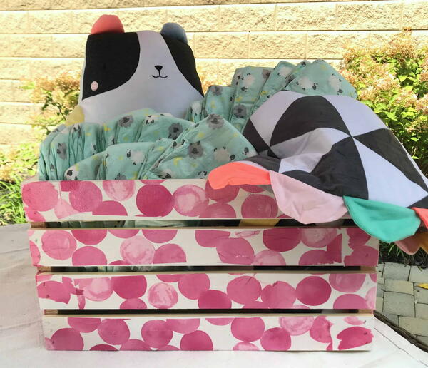 Decoupaged Crate Decoupaged Crate