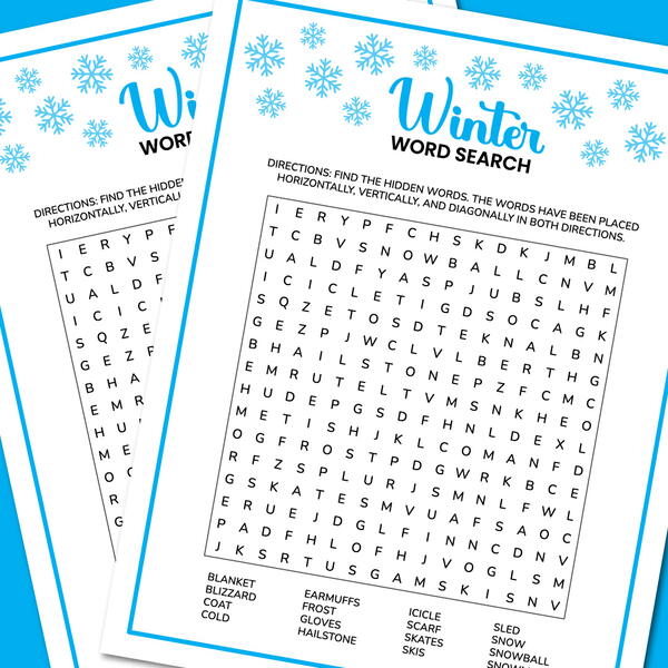 Winter Word Search Winter Word Search