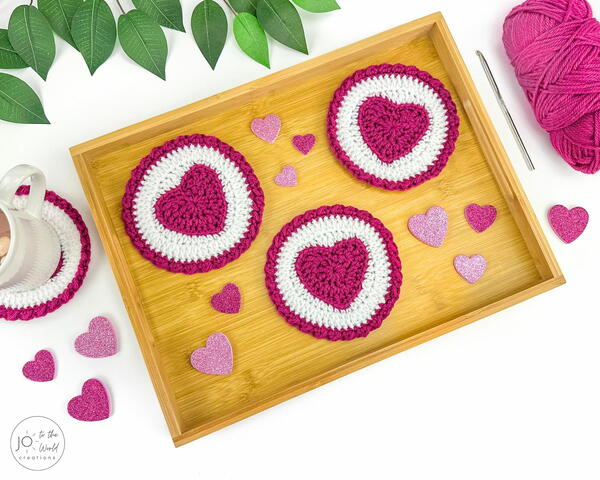 Heart Coaster Crochet Pattern Heart Coaster Crochet Pattern