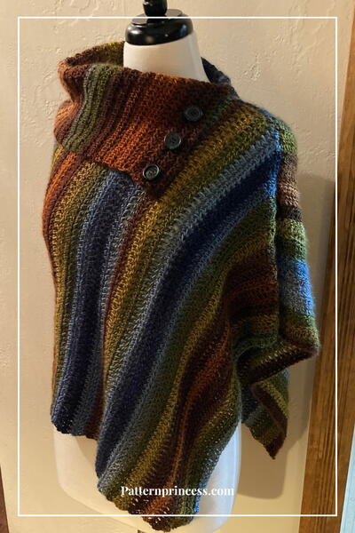 Easy Uptown Comfort Poncho With Collar Easy Uptown Comfort Poncho With Collar