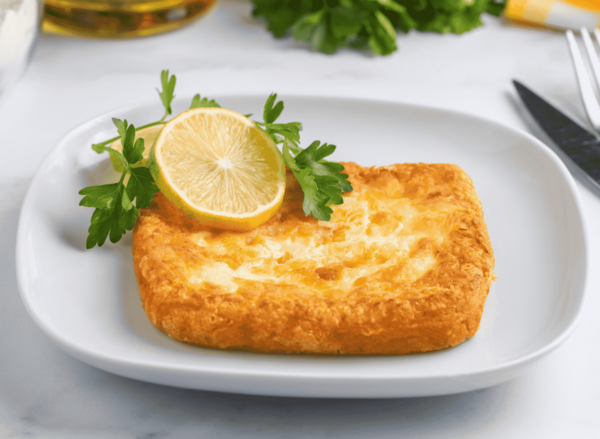 Saganaki fried Cheese Saganaki (fried Cheese)