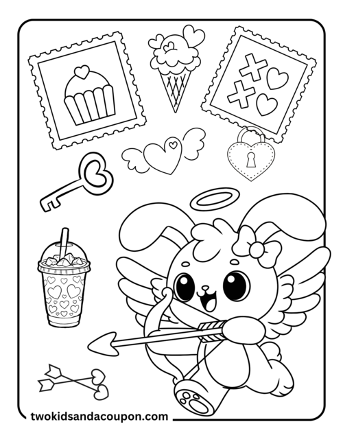 7 Free Printable Cute Cupid Coloring Pages 7 Free Printable Cute Cupid Coloring Pages