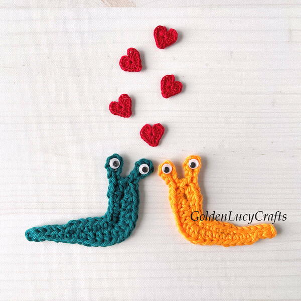 Crochet Slug Applique Crochet Slug Applique