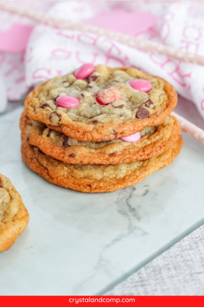Chocolate Chip Valentines Cookie With Mms Chocolate Chip Valentines Cookie With M&m's