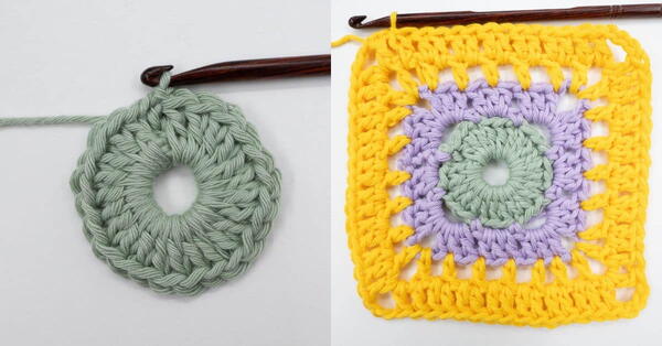 How To Crochet A Center Circle Granny Square How To Crochet A Center Circle Granny Square