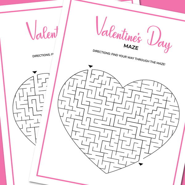 Valentines Day Heart Maze Valentine’s Day Heart Maze