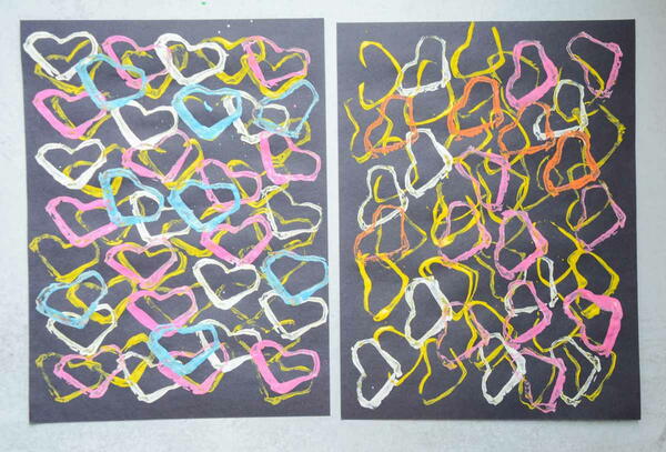 Fun Heart Stamping For Kids Fun Heart Stamping For Kids