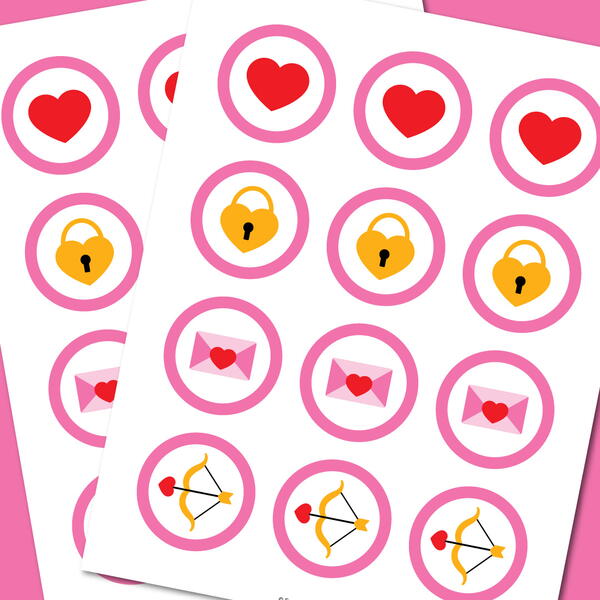 Valentines Day Cupcake Toppers Valentine’s Day Cupcake Toppers