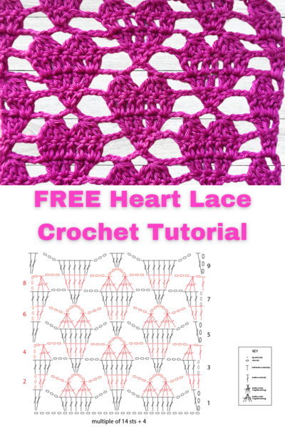 Crochet Heart Lace Stitch Pattern Crochet Heart Lace Stitch Pattern