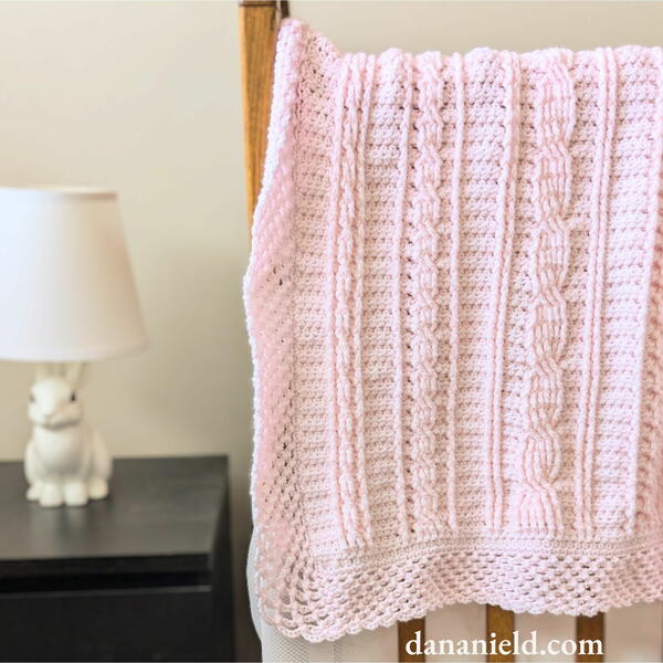 Heirloom Cable Sampler Crochet Baby Blanket Heirloom Cable Sampler Crochet Baby Blanket