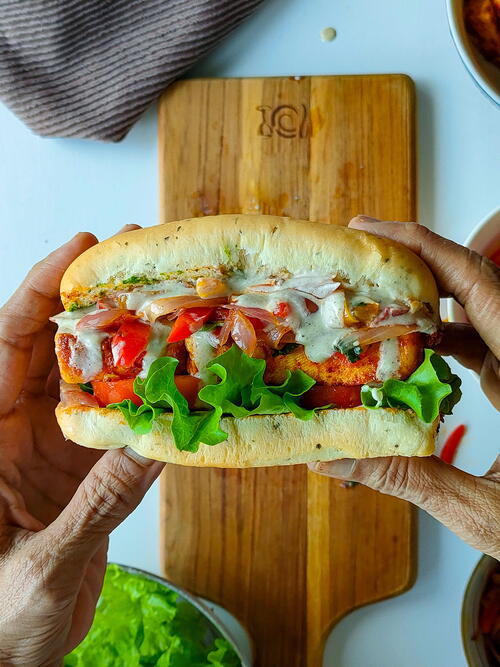 Easy Paneer Tikka Sandwich Easy Paneer Tikka Sandwich