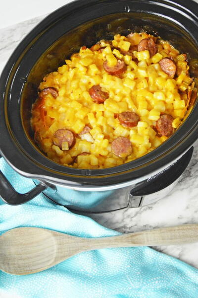 Kielbasa Hash Brown Casserole Kielbasa Hash Brown Casserole