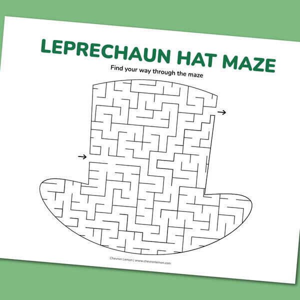 Leprechaun Hat Maze Leprechaun Hat Maze