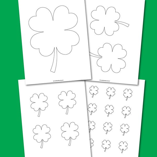 Four-leaf Clover Template Four-leaf Clover Template
