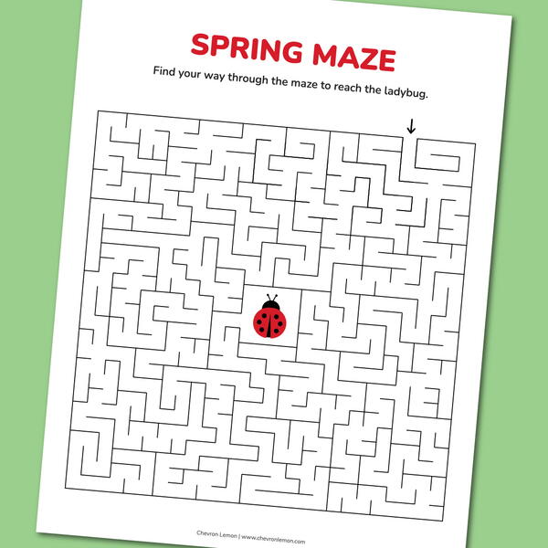 Printable Spring Maze Printable Spring Maze