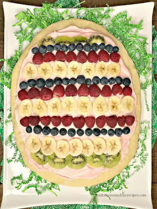 Pretty In Pink Easter Egg Fruit Pizza Pretty In Pink Easter Egg Fruit Pizza