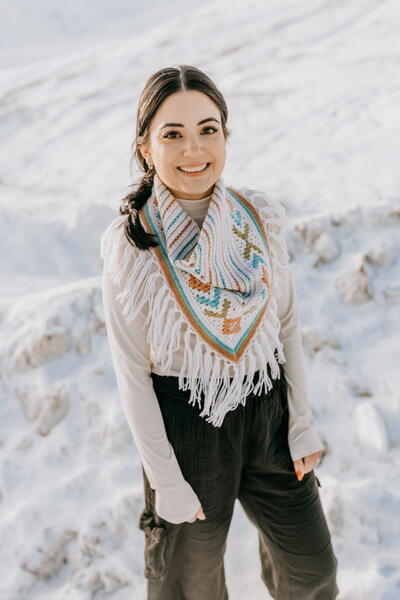 Boho Chic Crochet Triangular Scarf Boho Chic Crochet Triangular Scarf