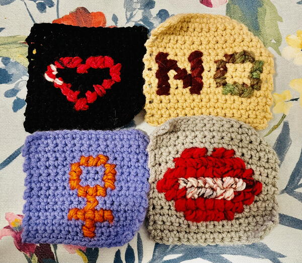 Retro Womens Day Crochet Tiles Retro Women's Day Crochet Tiles