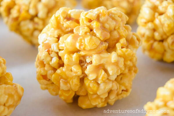 Easy Caramel Popcorn Balls Easy Caramel Popcorn Balls