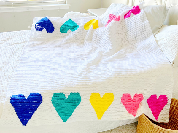 Dream In Color Rainbow Heart Blanket Dream In Color Rainbow Heart Blanket