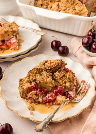 Cherry Cheesecake French Toast Casserole Cherry Cheesecake French Toast Casserole