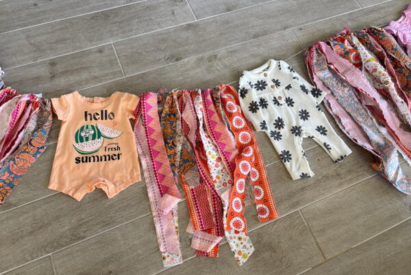 Fabric Scrap Garland Fabric Scrap Garland