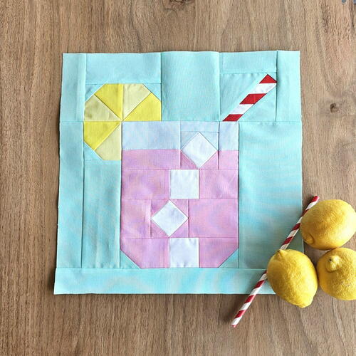 Pink Lemonade Quilt Block Pink Lemonade Quilt Block