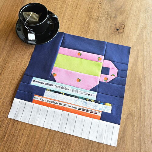 Tea And Books Quilt Block Tea And Books Quilt Block