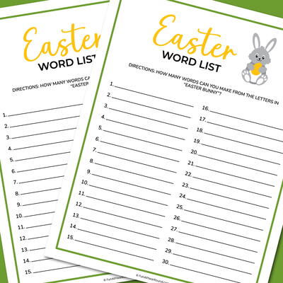 Easter Word List