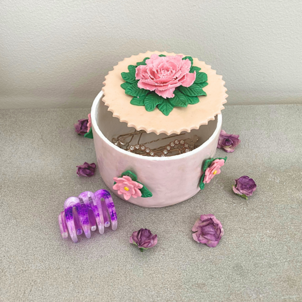 Diy Floral Polymer Clay Trinket Box Diy Floral Polymer Clay Trinket Box