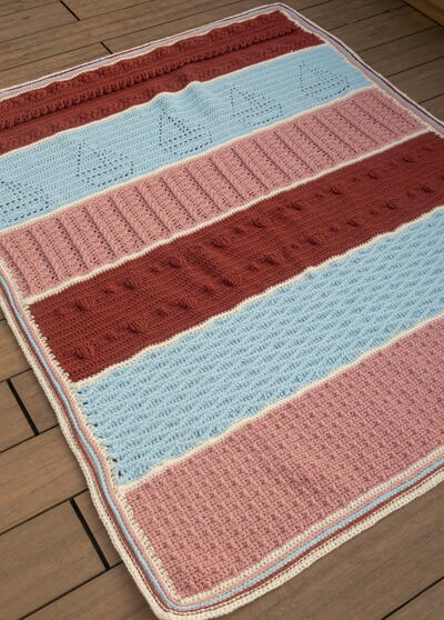 Tidal Textures Throw Crochet Pattern