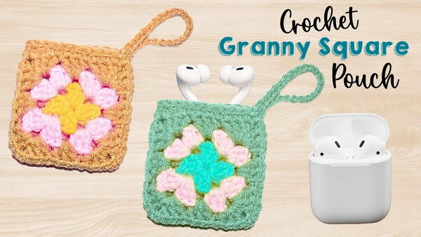 Crochet Granny Square Pouch Crochet Granny Square Pouch