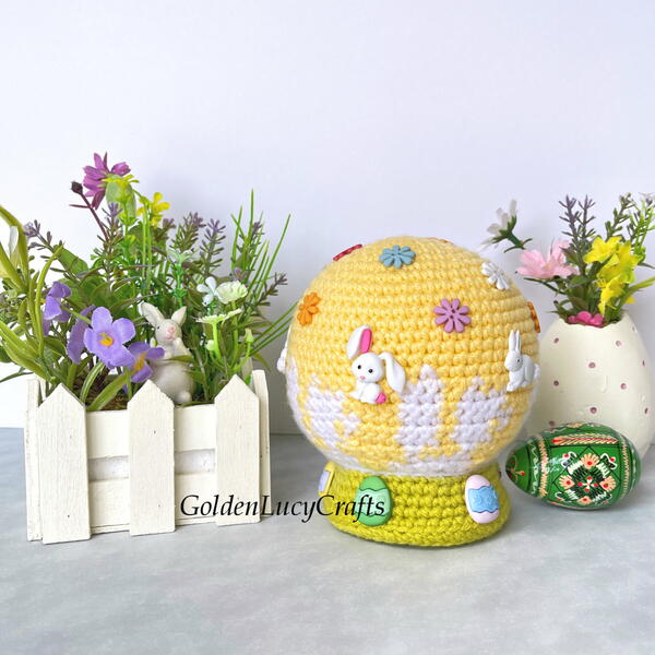 Crochet Easter Snow Globe Crochet Easter Snow Globe