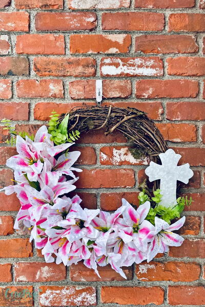 Diy Easter Lily Wreath Diy Easter Lily Wreath