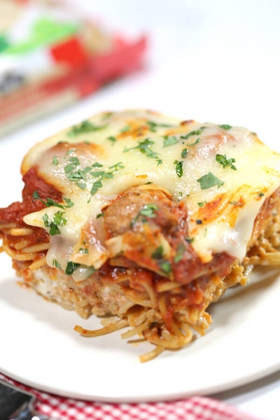 Spaghetti Casserole With Meatballs Spaghetti Casserole With Meatballs
