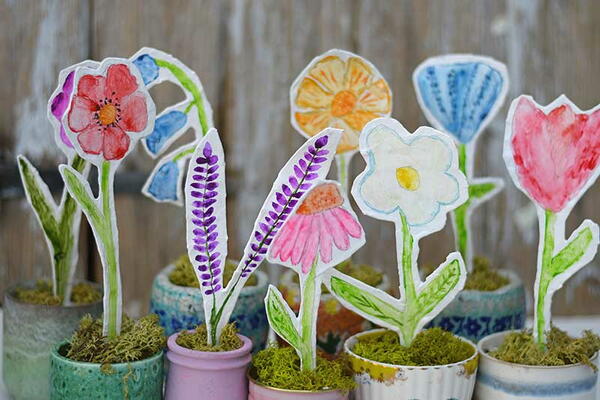 Paper Mache Flowerd Paper Mache Flowerd