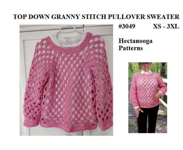 Top Down In The Round Granny Stitch Pullover Top Down In The Round Granny Stitch Pullover