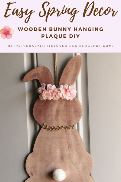 Easy Spring Decor Wooden Bunny Hanging Plaque Diy Easy Spring Decor: Wooden Bunny Hanging Plaque Diy