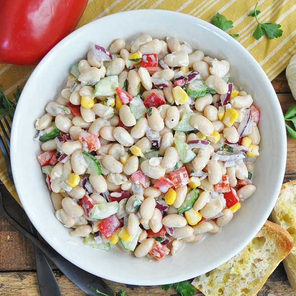 Creamy White Bean Salad Healthy And Refreshing 10 Minute Recipe Creamy White Bean Salad | Healthy And Refreshing 10 Minute Recipe