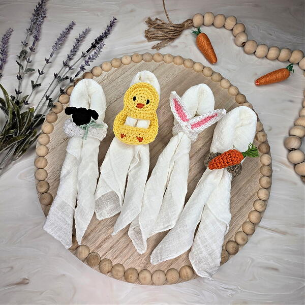 Easter Crochet Napkin Rings Easter Crochet Napkin Rings