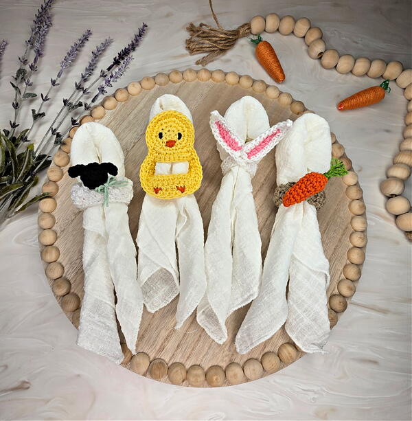Easter Crochet Napkin Rings Easter Crochet Napkin Rings