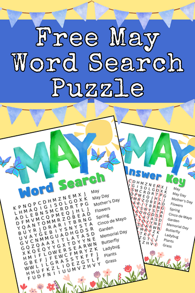 Free Printable May Word Search Puzzle Free Printable May Word Search Puzzle