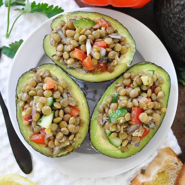 Healthy Stuffed Avocados With Lentil Salad Vegan Gluten Free Healthy Stuffed Avocados With Lentil Salad | Vegan + Gluten Free