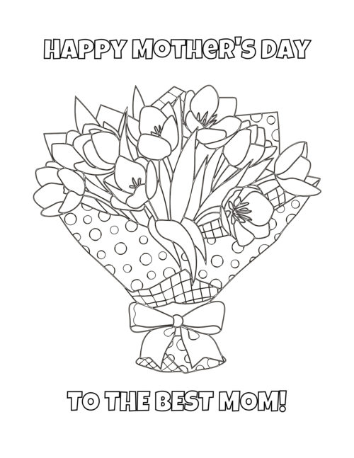 Happy Mothers Day Coloring Page Happy Mother's Day Coloring Page