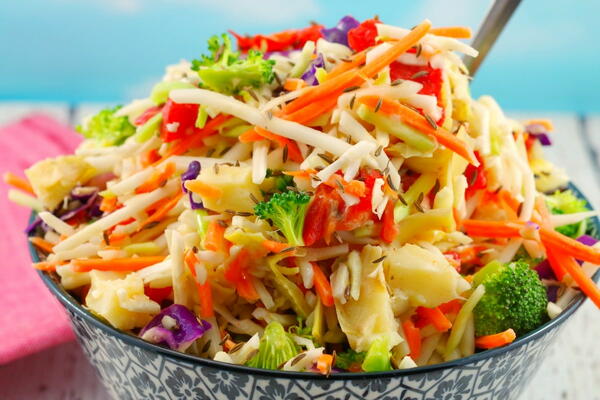 Artichoke Red Pepper Coleslaw Artichoke & Red Pepper Coleslaw