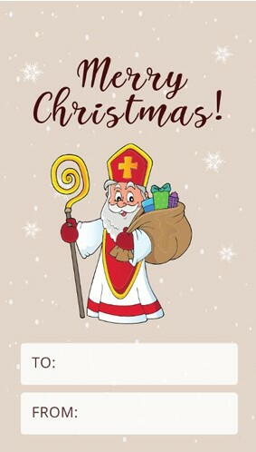 St Nicholas Gift Tag St. Nicholas Gift Tag