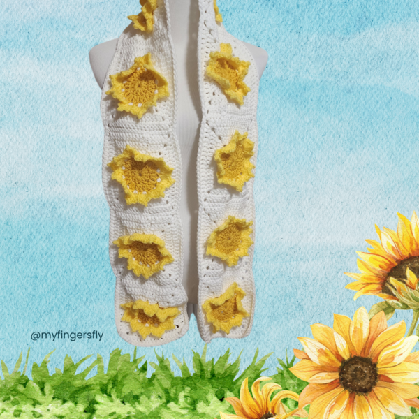 Sunflowers In Snow Scarf Sunflowers In Snow Scarf