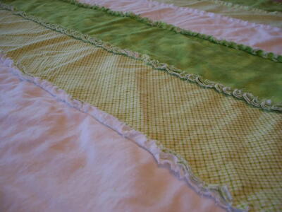 Striped Rag Baby Blanket