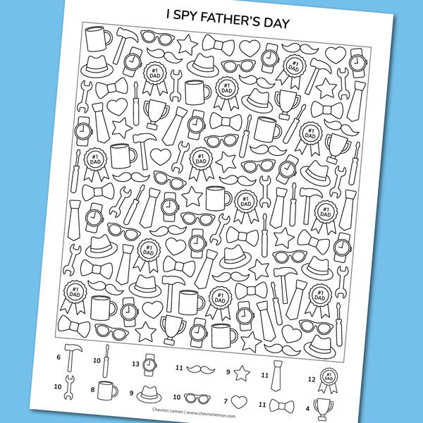 Printable I Spy Fathers Day Printable I Spy Father’s Day